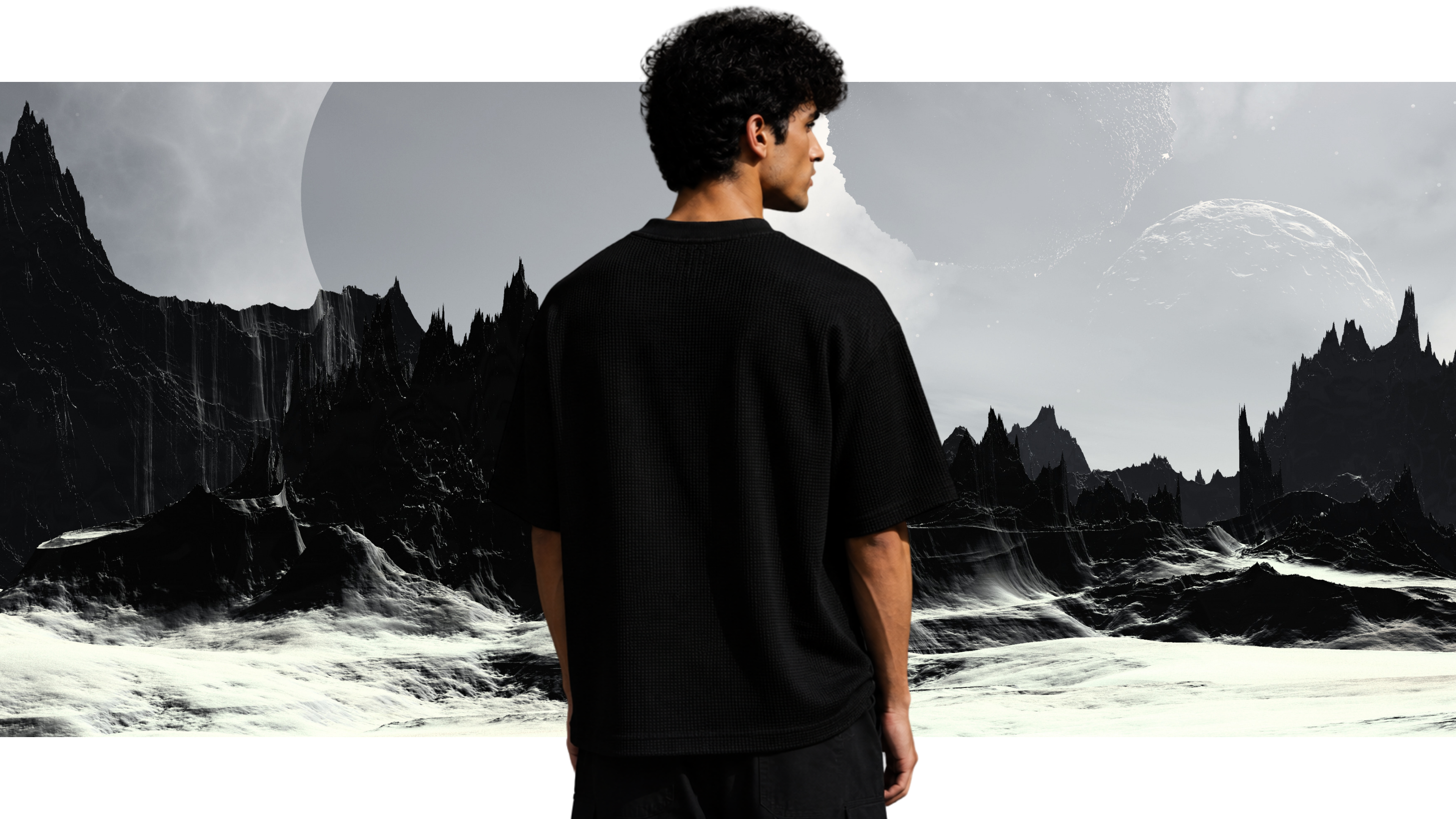 XAN BASICS — BLACK WAFFLE KNIT