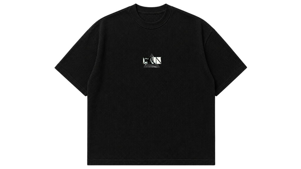 XAN BASICS — BLACK WAFFLE KNIT