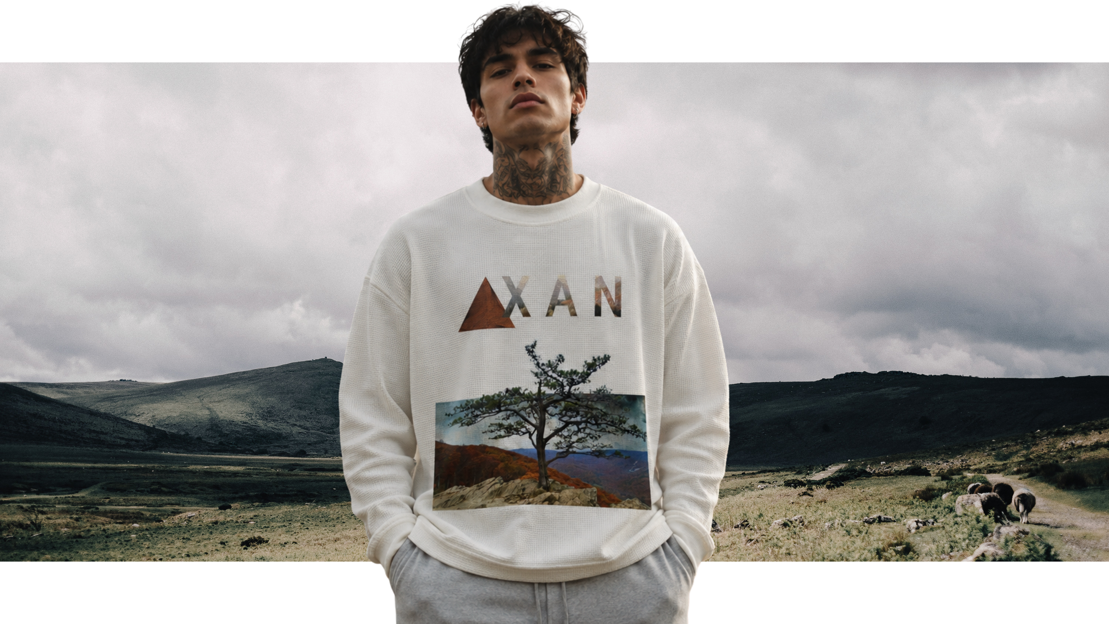 BONZAI OFF-WHITE WAFFLE KNIT FULL SLEEVE T-SHIRT