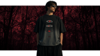 KHUMĀR OMBRE BLACK OVERSIZED T-SHIRT