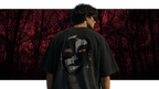 KHUMĀR OMBRE BLACK OVERSIZED T-SHIRT