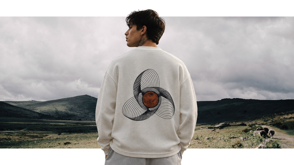 BONZAI OFF-WHITE WAFFLE KNIT FULL SLEEVE T-SHIRT