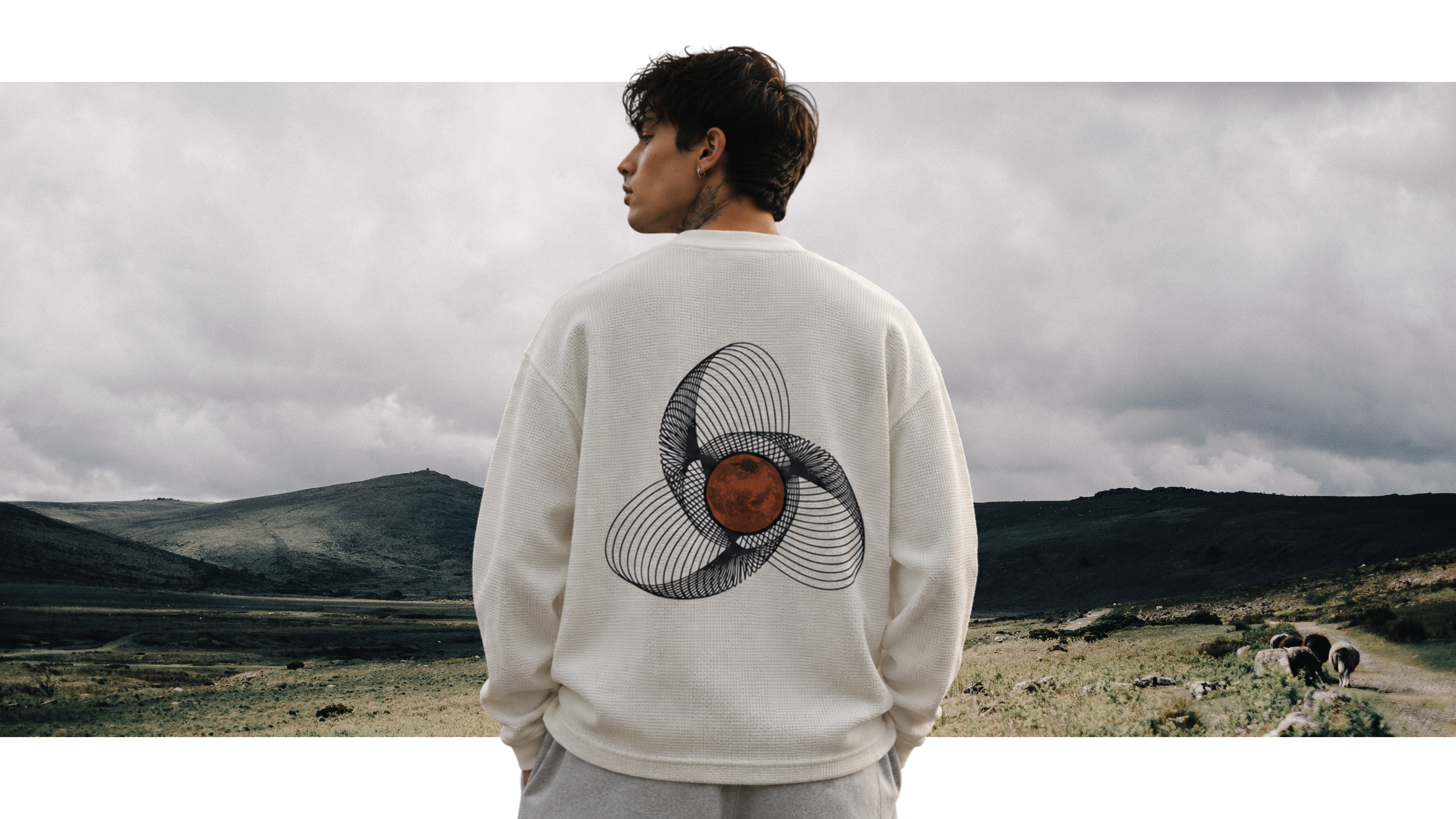 BONZAI OFF-WHITE WAFFLE KNIT FULL SLEEVE T-SHIRT