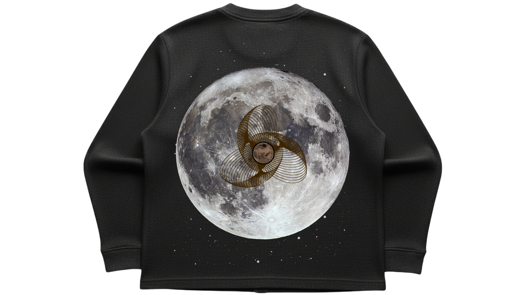LUNAR WAFFLE KNIT OVERSIZED FULL-SLEEVE T-SHIRT