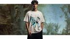 SOMETHING WATCHES WHITE TEAL OVERSIZED T-SHIRT