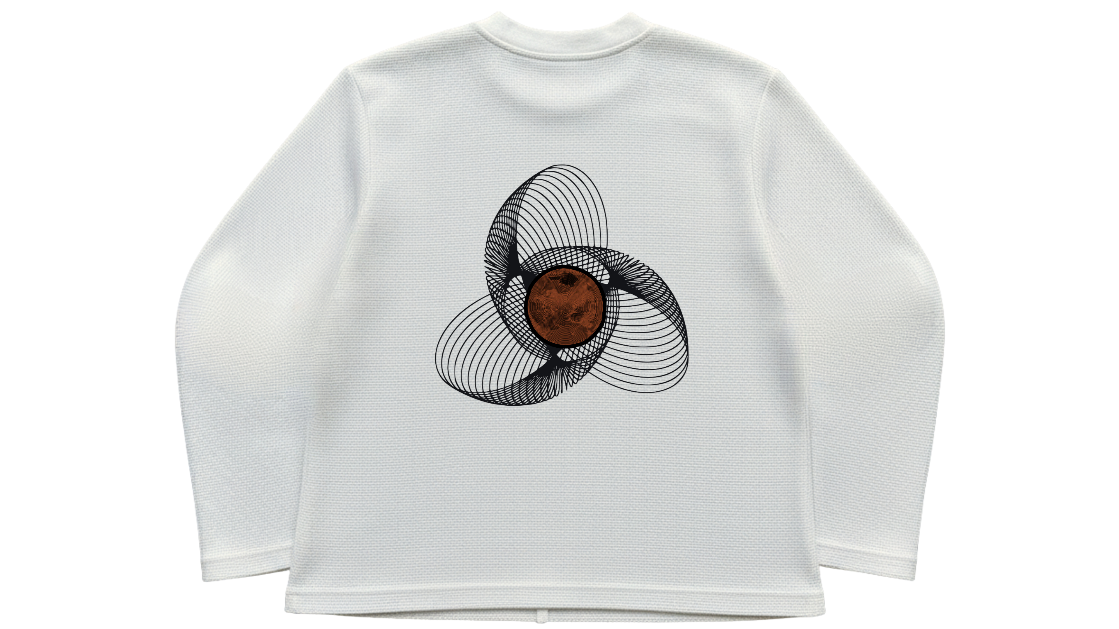 BONZAI OFF-WHITE WAFFLE KNIT FULL SLEEVE T-SHIRT
