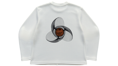 BONZAI OFF-WHITE WAFFLE KNIT FULL SLEEVE T-SHIRT