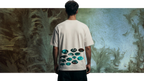 SOMETHING WATCHES WHITE TEAL OVERSIZED T-SHIRT