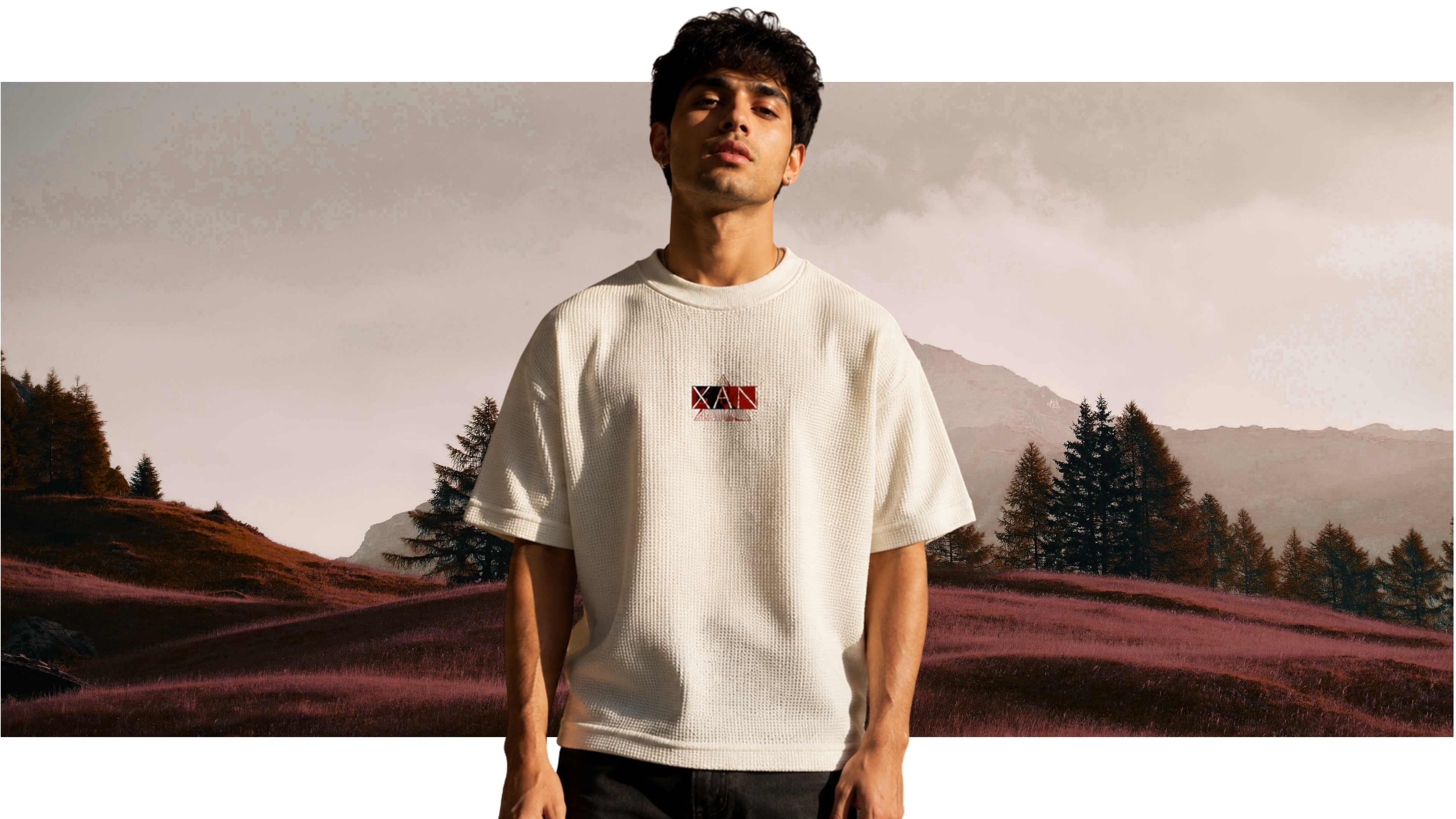 XAN BASICS — OFF-WHITE WAFFLE KNIT