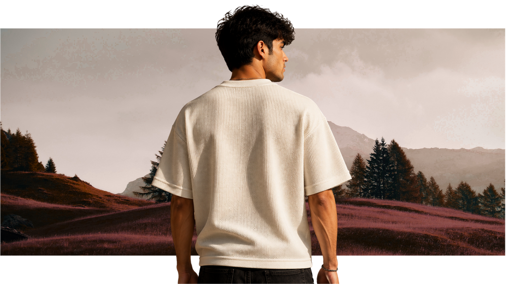 XAN BASICS — OFF-WHITE WAFFLE KNIT
