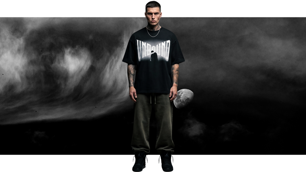 UNBOUND BLACK OVERSIZED T-SHIRT