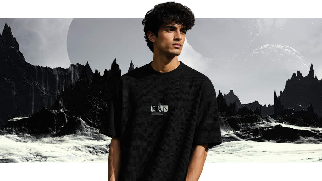 XAN BASICS — BLACK WAFFLE KNIT