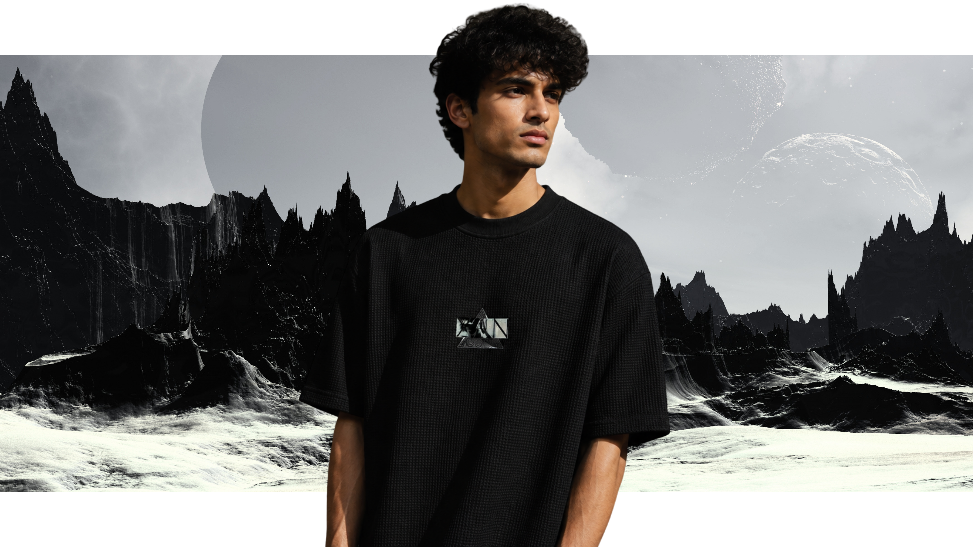 XAN BASICS — BLACK WAFFLE KNIT