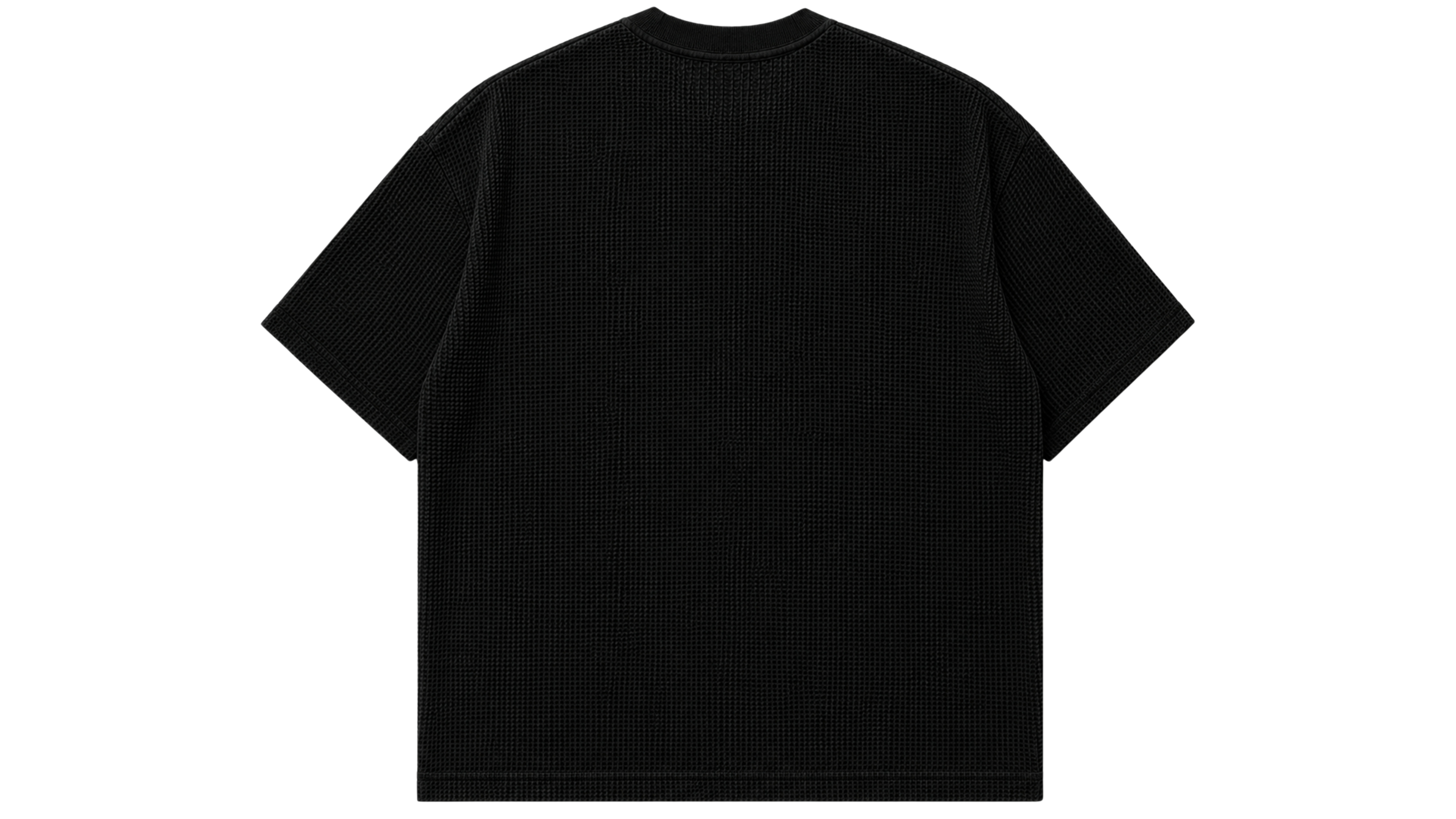 XAN BASICS — BLACK WAFFLE KNIT