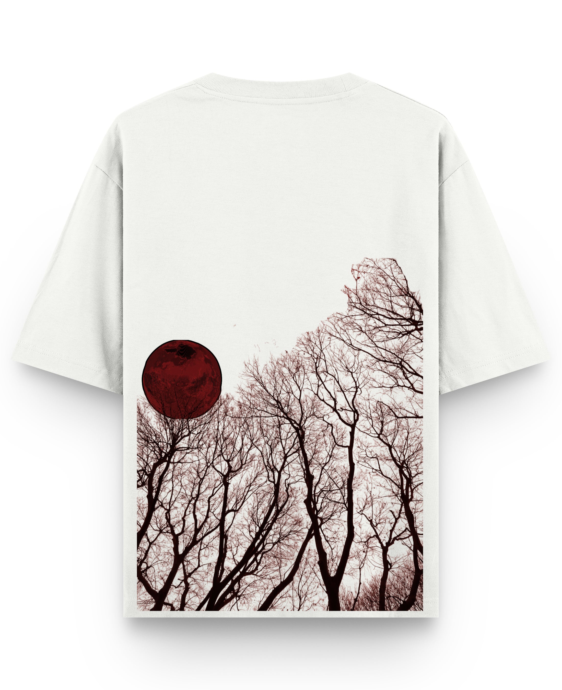 Off White Oversized T-shirt Back Design