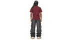 ROMAN maroon regular tee — model back