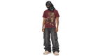 ROMAN maroon regular tee — model front