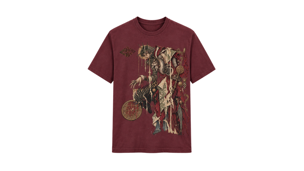 ROMAN maroon regular tee — front
