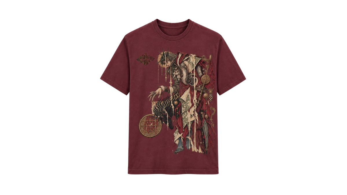 ROMAN maroon regular tee — front