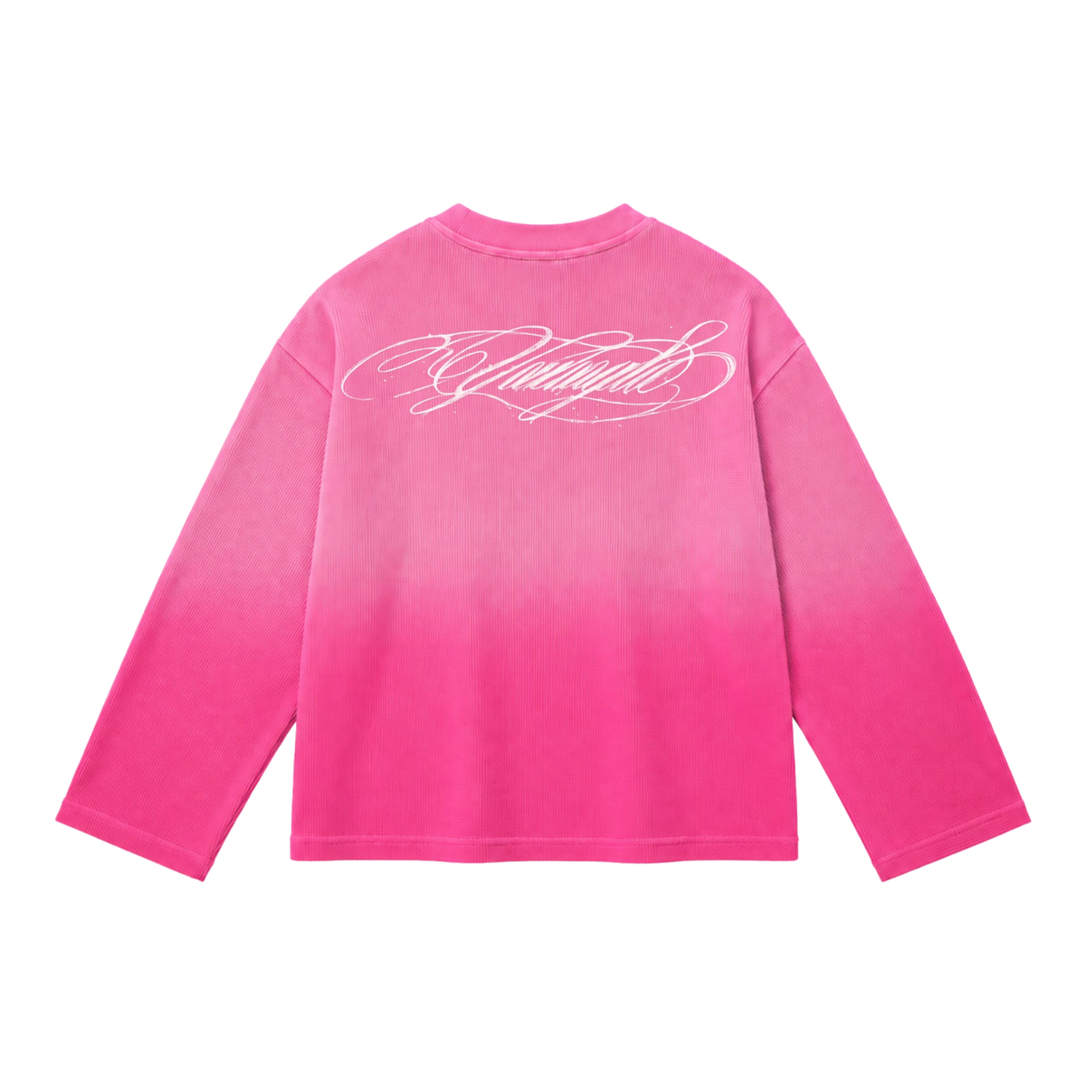 ETERNAL pink ombre waffle knit back product mockup
