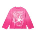ETERNAL pink ombre waffle knit front product mockup