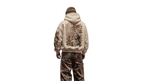 OBSERVANCE cream boxy hoodie — model back