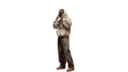 OBSERVANCE cream boxy hoodie — model front