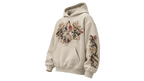 OBSERVANCE cream boxy hoodie — front