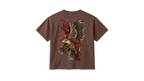 RESTRAINT brown boxy tee — back