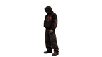REVERENCE black boxy hoodie — model front