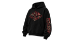 REVERENCE black boxy hoodie — front